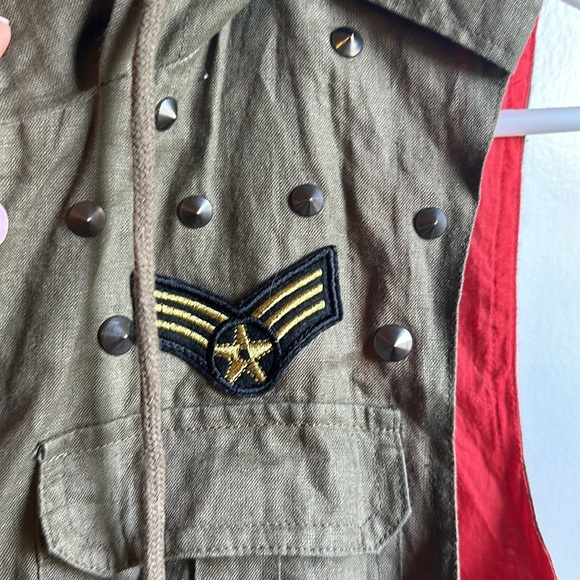 Love tree olive green zip up vest - Picture 5 of 8